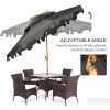 Outdoor beach umbrella/Sun Umbrella (Swiship-Ship)(Prohibited by WalMart) - Dark Gray, Natural Wood Color