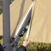 Outdoor beach umbrella/Sun Umbrella (Swiship-Ship)(Prohibited by WalMart) - Brown, Natural Wood Color