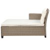 Outdoor, Patio Furniture Sets, 4 Piece Conversation Set Wicker Ratten Sectional Sofa with Seat Cushions(Beige Brown) - Beige