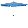 Garden Parasol with Pole 82.7"x55.1" Azure Blue - Blue