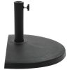 Parasol Base Half Round Polyresin 33.1 lb Black - Black
