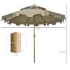 Outdoor beach umbrella (Swiship-Ship)(Prohibited by WalMart) - Brown, Natural Wood Color