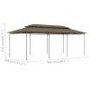 Gazebo 236.2"x117.3"x106.3" Taupe 0.6 oz/ft² - Taupe