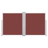 Retractable Side Awning Brown 47.2"x236.2" - Brown
