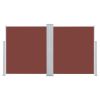 Retractable Side Awning Brown 55.1"x236.2" - Brown