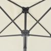 Outdoor Parasol with Steel Pole 98.4"x98.4" Sand - Beige