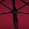 Garden Parasol with Pole 82.7"x55.1" Bordeaux Red - Red