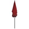 Garden Parasol with Pole 82.7"x55.1" Bordeaux Red - Red