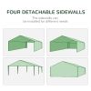 Outsunny 10' x 20' Party Tent, Outdoor Wedding Canopy & Gazebo with 6 Removable Sidewalls, Shade Shelter for Events, BBQs, Green - as Pic