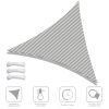 25' x 25' x 25' Triangle Sun Shade Sail/ Gray+White - As Picture