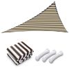 25' x 25' x 25' Triangle Sun Shade Sail/ Coffee+White - LA01