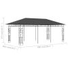 Gazebo with Mosquito Net 19.7'x9.8'x9' Anthracite - Grey