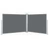Retractable Side Awning Anthracite 55.1"x393.7" - Anthracite