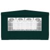 Professional Party Tent with Side Walls 13.1'x13.1' Green 0.3 oz/ft² - Green