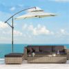Outdoor beach umbrella/Cantilever Umbrella (Swiship-Ship)(Prohibited by WalMart) - Beige