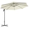 Cantilever Umbrella with Steel Pole 118.1" Sand - Beige