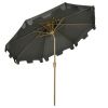 Outdoor beach umbrella/Sun Umbrella (Swiship-Ship)(Prohibited by WalMart) - Dark Gray, Natural Wood Color