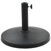 Parasol Base Round Polyresin 22 lb Black - Black