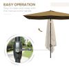 Outdoor beach umbrella / Sun Umbrella (Swiship-Ship)(Prohibited by WalMart) - Coffee