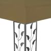 Gazebo with Double Roof 9.8'x13.1' Taupe 0.6 oz/ft² - Taupe