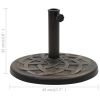 Parasol Base Round Polyresin 24.3 lb Bronze - Grey