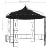 Gazebo 118.1"x114.2" Anthracite Round - Grey