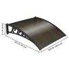100x100 5mm PC Hollow Sheet Awning - US