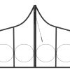 Garden Arch with Gate Black 54.3"x15.7"x93.7" Iron - Black