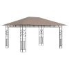 Gazebo with Mosquito Net 13.1'x9.8'x9' Taupe 0.6 oz/ft² - Taupe