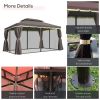 10ft x 13ft Patio Gazebo-Coffee-AS (Swiship-Ship) (Prohibited by WalMart) - As shown