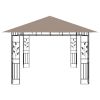 Gazebo with Mosquito Net 13.1'x9.8'x9' Taupe 0.6 oz/ft² - Taupe