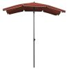 Garden Parasol with Pole 78.7"x51.2" Terracotta - Orange