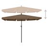 Garden Parasol with Pole 82.7"x55.1" Taupe - Taupe