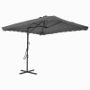Outdoor Parasol with Steel Pole 98.4"x98.4" Anthracite - Anthracite