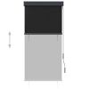 Outdoor Roller Blind 31.5"x98.4" Anthracite - Grey