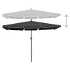 Garden Parasol with Pole 82.7"x55.1" Anthracite - Anthracite