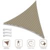 25' x 25' x 25' Triangle Sun Shade Sail/ Coffee+White - LA01