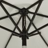 Parasol with LED Lights Sand 78.7"x83.1" Aluminum - Sand