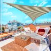 25' x 25' x 25' Triangle Sun Shade Sail/ Coffee+White - LA01