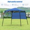 6 x 6 Feet Pop-up Canopy Tent with Carry Bag and 4 Stakes - Blue