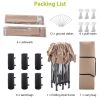 10 x 20 ft Heavy Duty Awning Canopy Pop Up Gazebo Marquee Party Wedding Event Tent with 6 Removable Sidewalls & Carry Bag - Beige