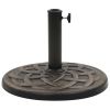 Parasol Base Round Polyresin 24.3 lb Bronze - Grey