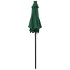 Parasol with LED Lights Green 78.7"x83.1" Aluminum - Green