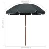 Parasol with Steel Pole 94.5" Anthracite - Anthracite
