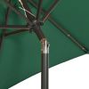 Parasol with LED Lights Green 78.7"x83.1" Aluminum - Green