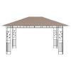 Gazebo with Mosquito Net 13.1'x9.8'x9' Taupe 0.6 oz/ft² - Taupe