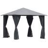 10ft x 10ft Patio Gazebo-Black-AS (Swiship-Ship) (Prohibited by WalMart) - As shown