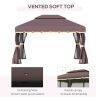 10ft x 13ft Patio Gazebo-Coffee-AS (Swiship-Ship) (Prohibited by WalMart) - As shown