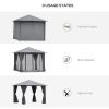 10ft x 10ft Patio Gazebo-Black-AS (Swiship-Ship) (Prohibited by WalMart) - As shown