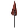 Garden Parasol with Pole 78.7"x51.2" Terracotta - Orange